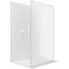 CERANO - Sprchová zástena Walk-in Onyx Duo Ľ/P - 8 mm - hranatá vzpera - biela matná, mliečne sklo - 150x200 cm