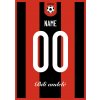 Superfutbal Maketa dresu Spartak Trnava, červená / čierna Rozmer: A3, Meno a číslo: Vlastné