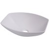 n.a. Polovičné oválne biele umývadlo, rozmery: 400x300mm H135mm