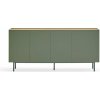 Zelená/v prírodnej farbe nízka komoda v dekore duba 165x78 cm Arista – Teulat