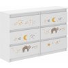 Detská komoda so 6 zásuvkami, CAT