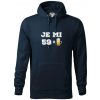 Je mi 60 pivo - Mikina pánska Cape s kapucňou - L ( Tmavomodrá (veľmi tmavá - skoro čierna) )