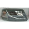 Predné svetlá (lampy) čierne + DRL denné svietenie VW T5 -- od roku výroby 2003-