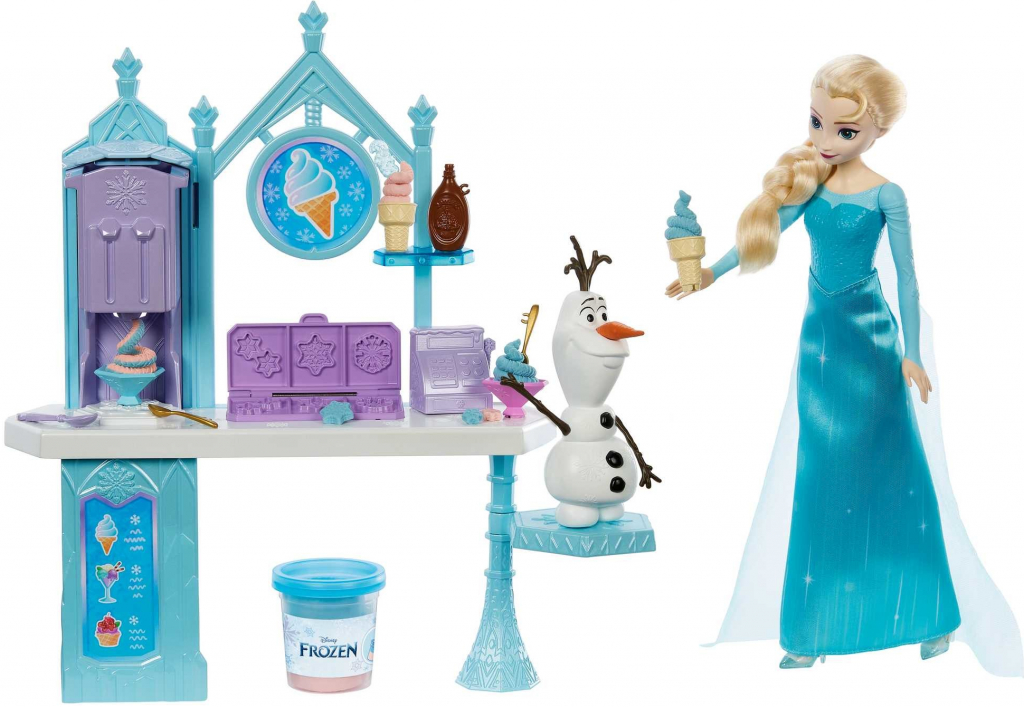 Mattel Disney Frozen Elsa a Olaf a zmrzlinový stánok