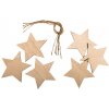 Drevené závesné hviezdy 6ks