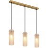GLOBO 15775-3H KAROLO závesné svietidlo 3xE14 zlatá, jantárová