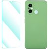 ENKAY 59432 ENKAY SET Silikónový obal a 2D sklo Xiaomi Redmi 12C svetlozelený