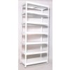 Kovový regál Biedrax 45 x 90 x 270 cm, biely - 7 políc biele lamino 12mm, 275 kg