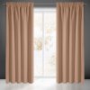 Design 91, Zatemňovací záves s riasiacou páskou - Logan, béžový 135 x 270 cm