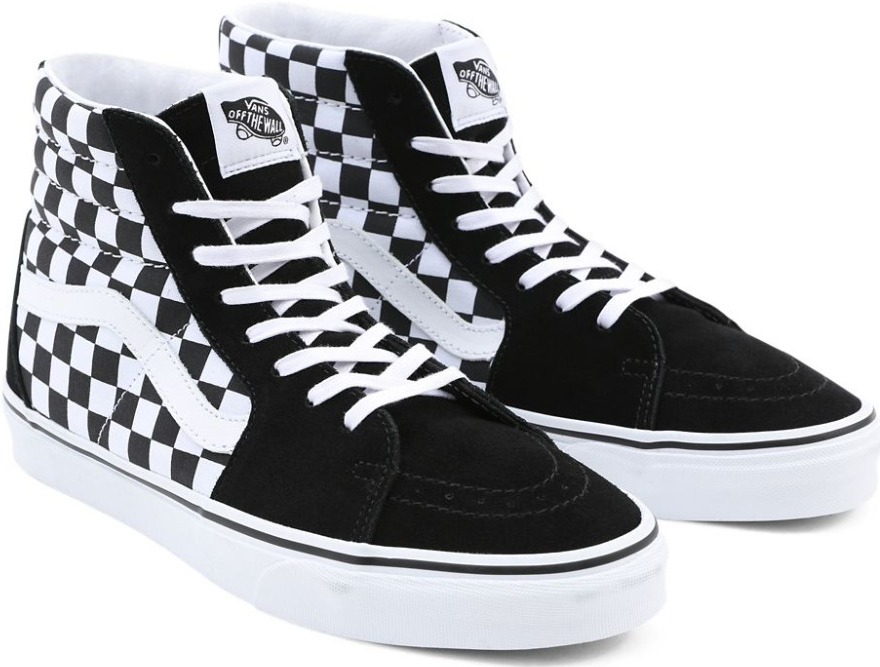 Vans UA SK8 HI CHECKERBOARD BLK TR WHT