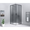 GELCO - SIGMA SIMPLY BLACK obdĺžniková sprchová zástena 900x800 L/P varianta, rohový vstup, Brick sklo GS2490B-01