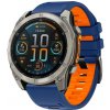VSETKONAMOBIL 118645 SPORTY QuickFit Vymeniteľný silikónový remienok pre Garmin - šírka 26mm BLUE-ORANGE