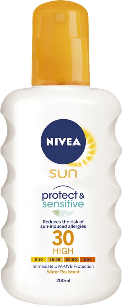 Nivea Sun Pure & Sensitive spray na opaľovanie SPF30 200 ml