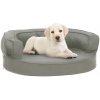 Ergonomický matrac pre psa 60x42 cm ľanový vzhľad šedý-ForU-171295