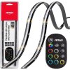 AMiO - LED pásiky COB do auta s diaľkovým ovládaním viacfarebný RGB 2x30cm 12V 04579
