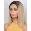 Blond paruka Krátka blond parochňa Thea s tmavými korienkami a so sieťkou (Lace Front)