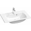 Ravak Classic Slim nábytkové kompozitné umývadlo 70x49cm otvor pre bat,prepad,Biele+Cleane XJX01170001
