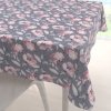 Biante Zamatový štvorcový obrus Tamara TMR-013 Ružové kvety na sivom 80x80 cm