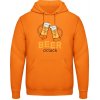 AWDis Hoodie Mikina - Dizajn - Čas na Pivo - Orange Crush - XXL - Pánske