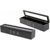 Excellent Houseware Drevený organizér na čaj Tea Box, 43x8,5 cm