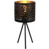 Globo lighting GLOBO – lighting Stolová lampa, kov čierny, plast čierny a zlatý, vypínač, Ø170, V:350, bez žiarovky 1xE14, max. 25W 230V