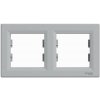Schneider Electric Slovakia spol. s r.o. Asfora EPH5800261 - krycí rámček - 2-násobný horizontálny - aluminium