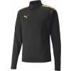 Pánska futbalová mikina Puma, TEAMLIGA 1/4 ZIP TOP čierna,oranžová S