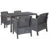 Súprava záhradného nábytku Meda 4+1 grafitová