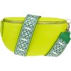 NovaKabelka.sk Reni Grande Lime s prídavným popruhom III kožená talianska crossbody kabelka zelená