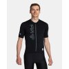 Kilpi PETRANA-M tmavomodrá sivá merino cyklistický dres + KILPI PRESSURE-M Čierne cyklistické šortky - L