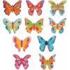 Dekorácia Oblátkové Motýle mix farieb(4cm) (10ks)