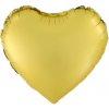 Fóliový balón srdce - zlatá matná 45 cm (Fóliový balón v tvare srdca v matnej zlatej farbe 45 cm. Elegantný doplnok na svadby, narodeniny, výročia a luxusné párty dekorácie.)