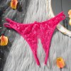 2way Lace String Rose Nohavičky s otvorom S/M