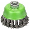 Bosch Miskovitá kefa pre uhlové brúsky ušľachtilá oceľ spletaný drôt 75 mm hrúbka 0,5 mm 2608622060