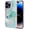 AppleKing mramorový trblietavý kryt pre iPhone 14 Pro Max - tyrkysový - možnosť vrátiť tovar ZADARMO do 30tich dní