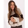 Sweater-MI-SW-2309.95-light beige hnedá | krémová One size Italy Moda 5906694060434
