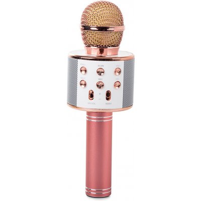 Verk 01377 Karaoke Bluetooth mikrofón 1800mAh svetlo ružová