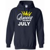 Fajntričko Dámska mikina - QUEENS ARE BORN IN ... (zvolte mesiac), Farba tmavo modrá, Strih/ Variant Pánsky/UNISEX