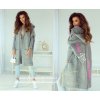 Fashionweek Dámsky luxusný pletený kabát kardigán s kapucňou Z LOVE Šedá