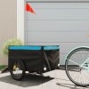 vidaXL Vozík za bicykel, čierno modrý 45 kg, železo 94093