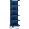 VASAGLE Regál s LED osvetlením políc 60 x 179 x 30 cm čierny