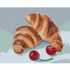 Diamondi Diamantové maľovanie - CROISSANT A ČEREŠNE (MYROSLAVA VOLOSCHUK) Rámovanie: vypnuté plátno na rám, Rozmer: 40x50 cm