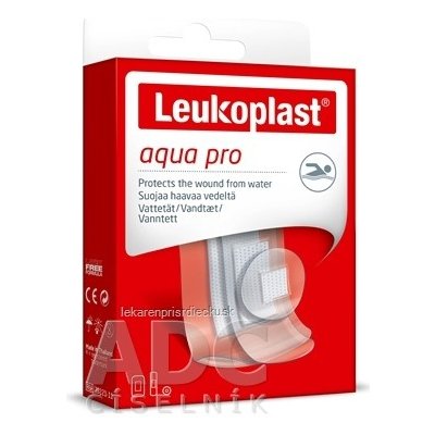 LEUKOPLAST AQUA PRO náplasť na rany, vodeodolná, 3 veľkosti, (inov.2020/2021) 20 ks