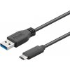 PremiumCord ku31ca015bk USB-C/male - USB 3.0 A/Male, 15cm, černý
