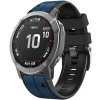 Double silicon QuickFit remienok pre Garmin 26mm - NavyBlue/Čierny IR-AWGW-0301