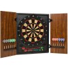 KLARFIT Dartmaster 180, hnedý, terč na šípky, automat na šípky, mäkký hrot, dvierka (DRB-Dartmaster180)