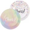 Papierové taniere perleťové Cheers 23 cm - 6 ks