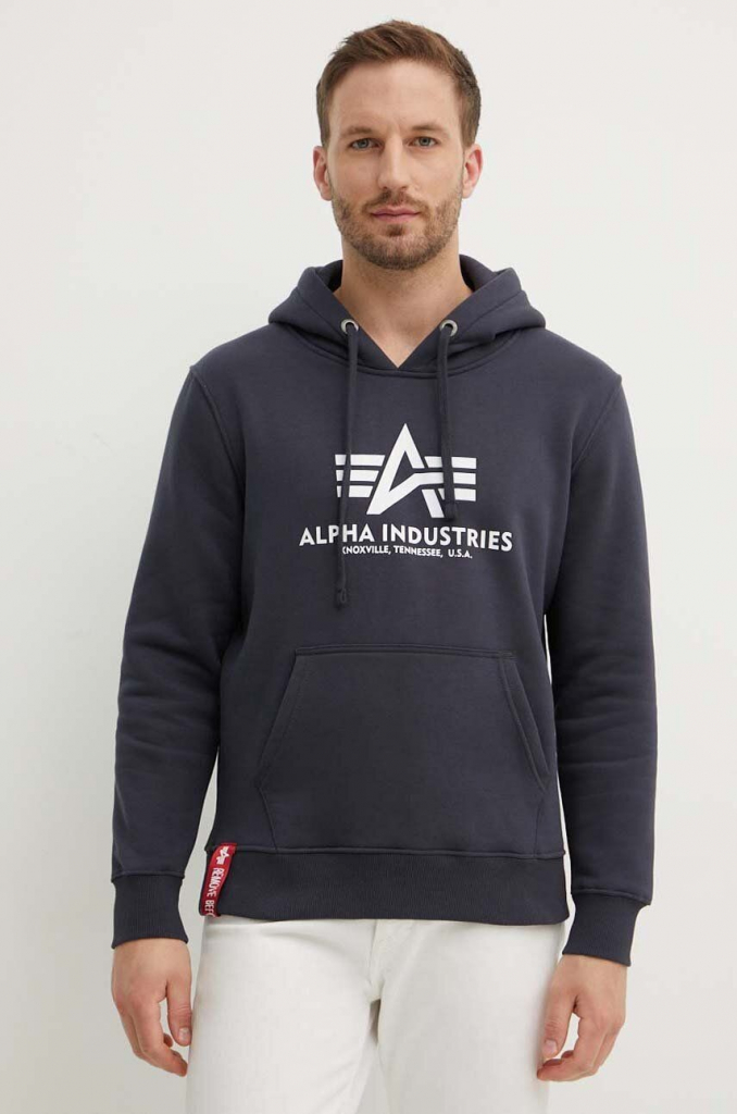 Alpha Industries Basic Hoody 178312-02 Modrá