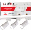 Koľajnicové osvetlenie lišta 1m + 3x reflektor GU10 BIELA strieborná LED lampa