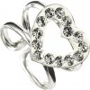 Šperky Nina - Strieborný detský prsteň zirkón srdce Swarovski komponent 925/1000 - prst ag kam H 010 (Strieborný detský prsteň zirkón srdce Swarovski komponent 925/1000 - prst ag kam H 010)